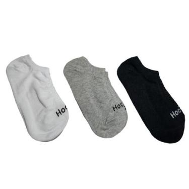 Imagem de Kit Meia 3 Pares Unissex Casual Cano Invisível em Algodão Hoahi 004hom