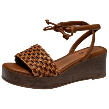 Imagem de Sandalia Feminina Anabela Media Facil Calce Leve Mississipi