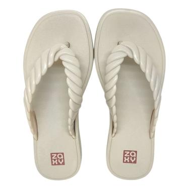 Imagem de Chinelo De Dedo Plataforma Feminino Baixo Moderno Zaxy Rope