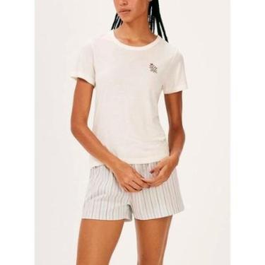 Imagem de Pijama Curto Hering 7BYQ Feminino Estampas Algodão T. P/XG-Feminino