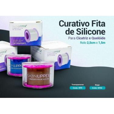 Imagem de Curativo Fita de Silicone Para Cicatrizes e Quelóides Em Rolo 2,5cm x 