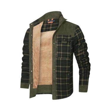 Imagem de Jaqueta Bomber Masculina De Inverno À Prova De Vento, Forrada Com Sher