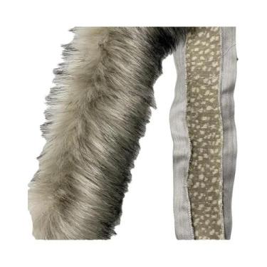 Imagem de 1m camelo jacquard 5cm imitação de lã de guaxinim top acessórios de ro