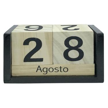 Imagem de Calendário De Madeira Bege