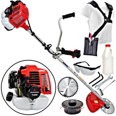 Imagem de Roçadeira Profissional Lateral Nakashi L261M Com Guidão e Motor TU26 Ideal Para Cortes Rápidos e Precisos