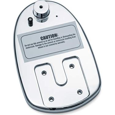 Imagem de Kuryakyn Acessório de motocicleta 1899: Placa de substituição para apoio de braço do passageiro com suporte para bebida/copo lado esquerdo, cromado