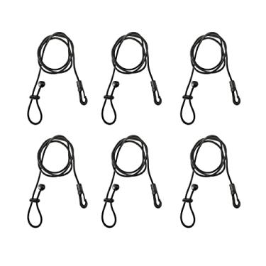 Imagem de GuiPQS Coleira de remo de caiaque para vara de pesca remo trela de remo ferramenta de suporte de remo ajustável canoa, remo de vara de pesca (pacote com 6)