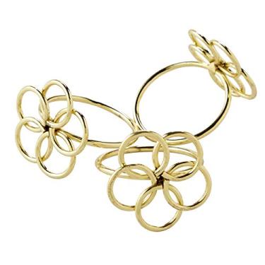 Imagem de SKL HOME by Saturday Knight Ltd. Anéis de guardanapo de Natal Vern Yip, 45,7 x 45,7 cm, 4 peças douradas