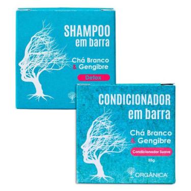 Imagem de Kit Shampooo E Condicionador Em Barra Chá Branco E Gengibre - Orgânica