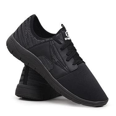Imagem de Tênis Masculino Nylon Cadarço Textura Confortável Dia a Dia Preto 36