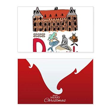 Imagem de Demark National Symbol Landmark Pattern Holiday Merry Christmas Congrats Card Christmas Letter Message