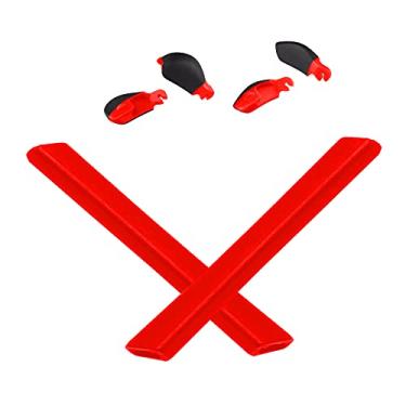 Imagem de Mryok Kits de substituição de ponteiras para óculos Oakley Jawbone/Split/Racing Jacket – Opt, Vermelho, One Size