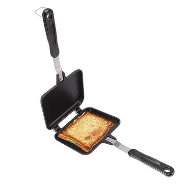 Imagem de Frigideira Antiaderente Liga De Alumínio Frigideira Sanduíche Panela De Dupla Face Com Alças Anti-escaldante Panela De Panqueca Para Cozinha Café Da Manhã