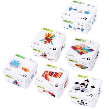 Imagem de Blocos de construção de madeira azul Domino Game Educação Crianças Brinquedo