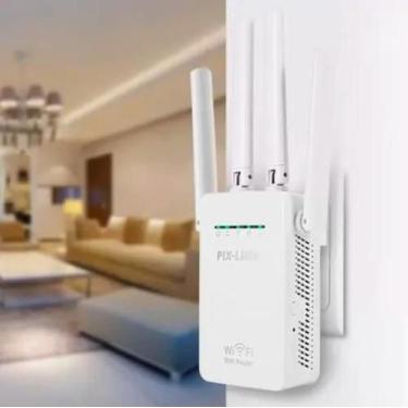 Imagem de Melhore Sua Rede: Roteador Repetidor Wi-Fi 4 Antenas Pix - Pix-link