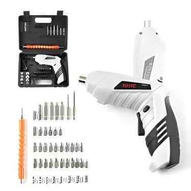 Imagem de Kit Parafusadeira 2 em 1 Portatil com Maleta  Recarregavel e Sem com F