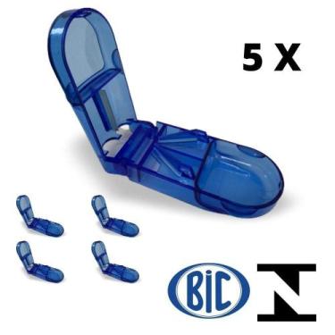 Imagem de Kit 5 Cortador De Comprimidos Com Armenamento E Lâmina Bic - Bic - Bes