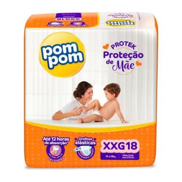 Imagem de Fralda Infantil Pom Pom Derma Protek Tamanhos - Ontex, XXG, 18