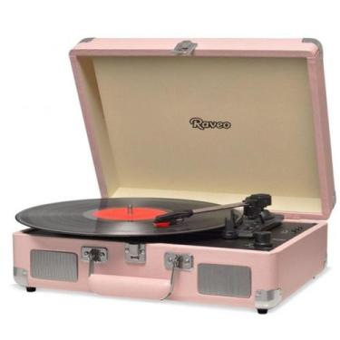 Imagem de Vitrola Toca Discos Retrô Raveo Sonetto Coral USB Bluetooth