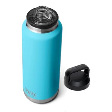 Imagem de Garrafa YETI Rambler de 1,3 L, à prova de vazamento, isolamento a vácuo, aço inoxidável com tampa Chug, azul (Reef Blue)