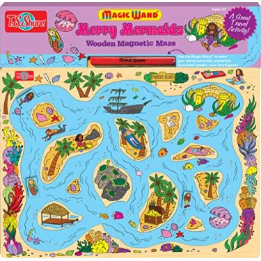 Imagem de Bendon TS Shure Mermaids Sea Life Magic Wand Magnetic Maze with 3 Magnets and Magnetic Magic Wand Pre-School Learning 50461