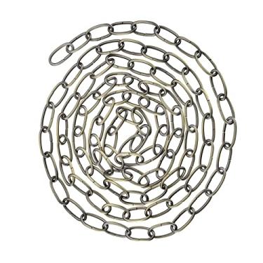 Imagem de Aspen Creative 21106-51, corrente de aço resistente de 3 metros para pendurar peso máximo de 22,7 kg - luminária/luz swag/planta em latão antigo. Calibre 9