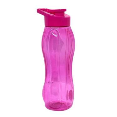 Imagem de Squeeze Pet Colorida Lisa 1 litro 1000ml Plasduran, Rosa