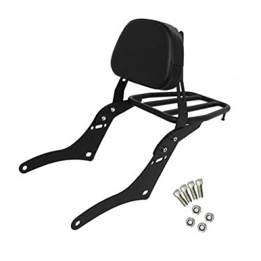 Imagem de BAIONE Encosto destacável Sissy Bar com suporte traseiro para Honda Rebel CMX500 CMX300 2017 2018 2019 2020 (com suporte traseiro para bagageira)