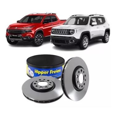 Imagem de PAR DISCO FREIO VENTILADO DIANTEIRO TORO 1.8 2.0 2016> TORO 2.4 2017> COMPASS 2.0 4X2 4X4 2017