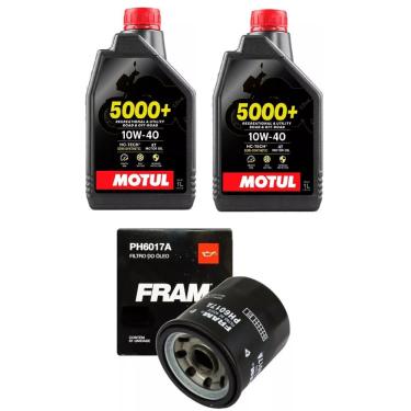 Imagem de KIT TROCA ÓLEO kawasaki vulcan 650 2x MOTUL 5000 JASO MA2 10W-40 4T 1L semissintético +...