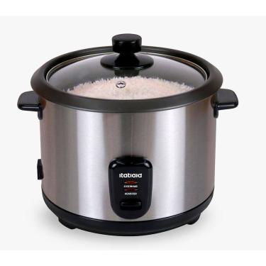 Imagem de Panela Elétrica de Arroz Itatiaia 8 Xícaras 500W Inox/Preto 110V