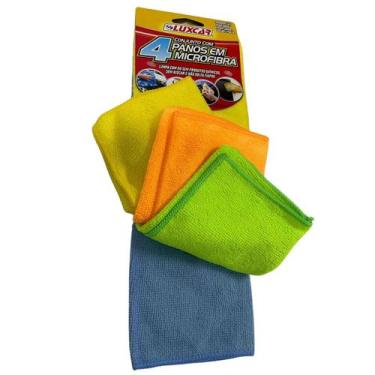 Imagem de Panos em microfibra (4 unidades) - LUXCAR, 4 Unidades