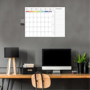 Imagem de Quadro Planejamento Mensal Planner Tarefas Mod02 50 x 37,5 cm - Micro 
