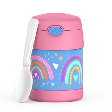 Imagem de THERMOS FUNTAINER Pote isolado para alimentos, 283 g, pote de comida para crianças com colher dobrável, Rainbow Dreams