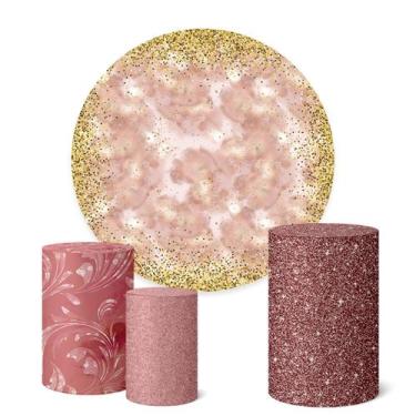 Imagem de Trio Capas Cilindro + Painel Redondo 1,50m Textura - Fadrix, K1TEX015