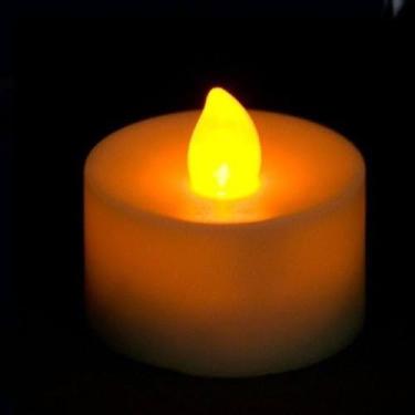 Imagem de Vela Led Eletrônica Amarela Decorativa, Festa + 3 Baterias - welhome