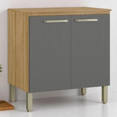 Imagem de Balcão 2 portas 800 c/ Tampo Ametista Freijó Gris - Kits Paraná