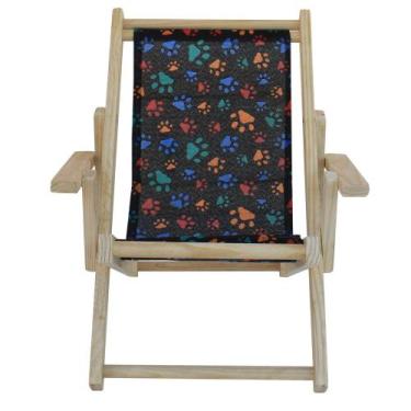 Imagem de INFANTIL - Cadeira Espreguiçadeira Dobrável Infantil Madeira Maciça Na