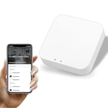 Imagem de ZigBee 3.0 Hub WiFi e Bluetooth Dual Mode Gateway, controle remoto sem fio Tuya Smart Bridge, controle de voz inteligente sem fio Smart Gateway via Alexa, Google Home. Somente produtos Tuya