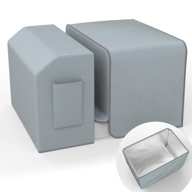 Imagem de Memrita Kit De Capa Para Ar Condicionado De Janela Em Formato De U, Instalação Fácil Magnética, 2 Capas Para Unidade Interna E Externa, Capa Externa Isolada De 3 Camadas, Capa Interna Totalmente Cob