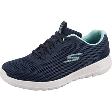 Imagem de Skechers Go Walk Joy Bungee feminino com cor pop, Azul-marinho/Aqua, 34