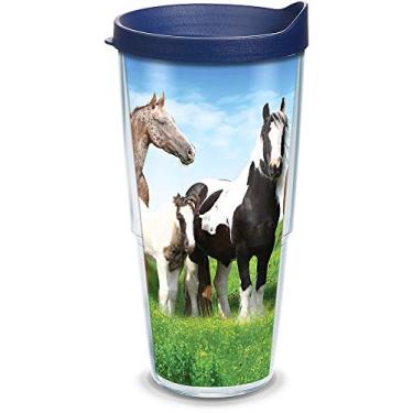 Imagem de Tervis Caneca térmica de parede dupla feita nos EUA, 700 ml, transparente