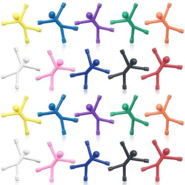 Imagem de LCZNXJJY 20 peças de ímãs de geladeira masculinos, brinquedos de viagem magnéticos humanóides, brinquedos coloridos, ímãs de borracha educativos para homens, ímãs flexíveis engraçados para armário