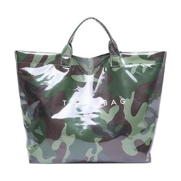 Imagem de Sacola Lushandy em PVC com estampa de leopardo para mulheres