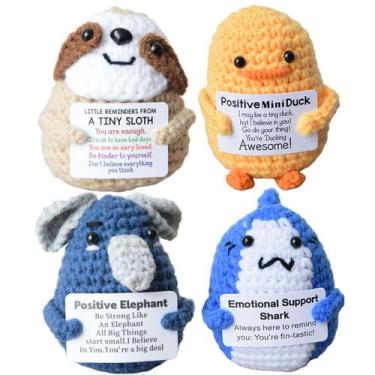 Imagem de Bonecos de brinquedo JoyChoi Mini feitos à mão com animais de crochê p