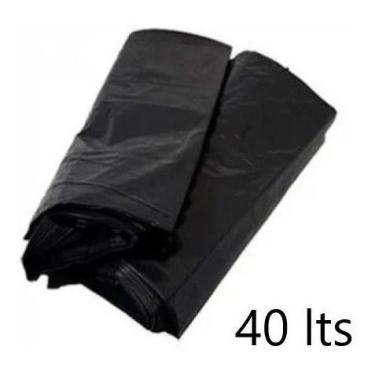 Imagem de Saco De Lixo Preto Reforçado 40 Litros - Pacote 100 Und. - Higipack