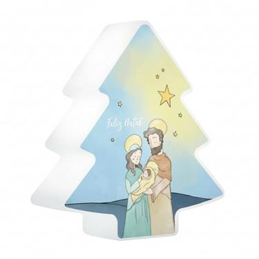 Imagem de Luminária Árvore de Natal em Polietileno, 29 x 25 x 10 cm, Iluminação LED/Fluorescente E-27, com Cabo 1,8m, Bivolt 110V/220V, Decorativa