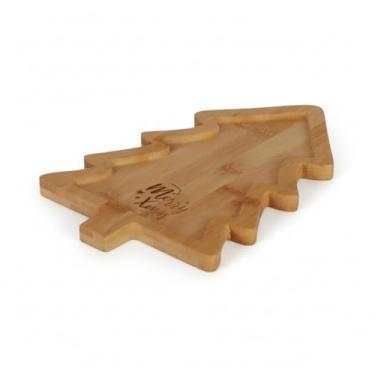 Imagem de Bandeja Petisqueira de Bambu Formato Árvore Natalina