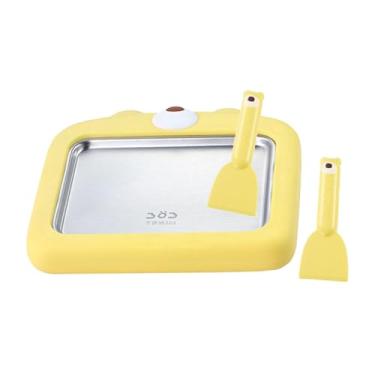 Imagem de Generic Máquina de sorvete enrolado faça você mesmo, máquina de sorvete enrolado instantânea, bandeja para iogurte congelado em rolinhos para casa,