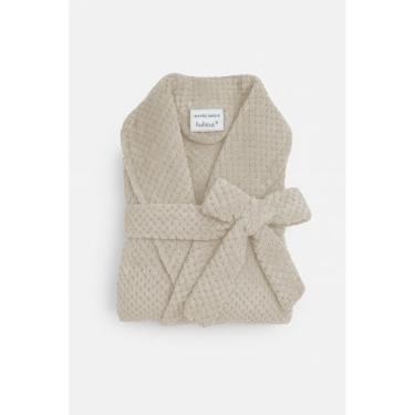 Imagem de Roupão Unissex Em Microfibra Felpuda M - Habitat - Bege